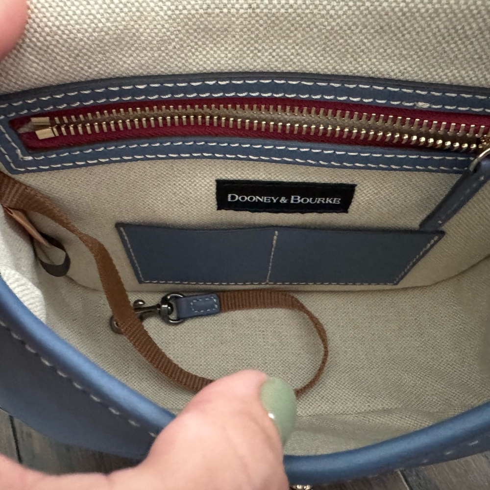 NWT Dooney & Bourke Penrose 2 Saddle 22 Leather Crossbody
in Denim - Picture 6 of 12